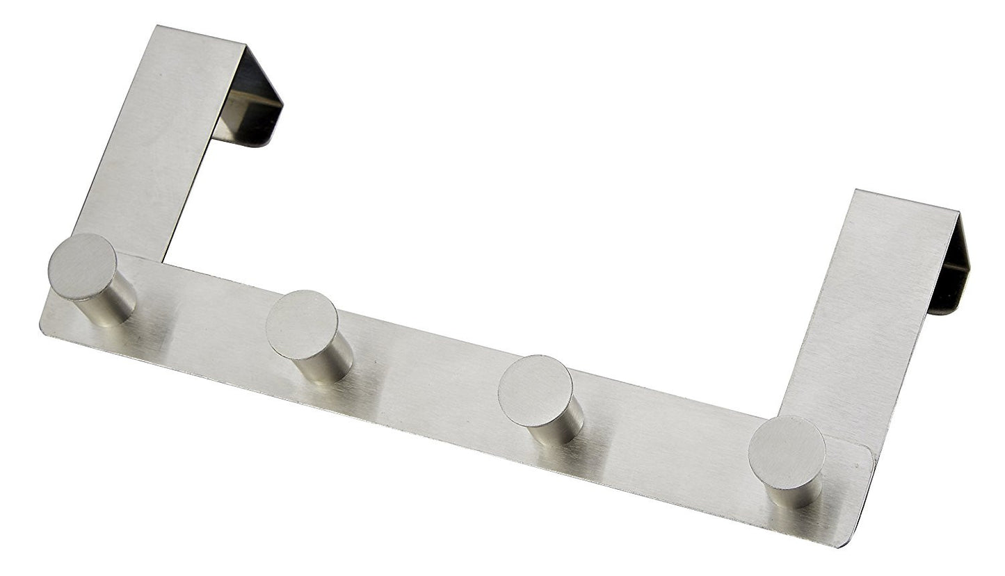 Over Door Hook - 4 Coat Hooks Pegs - Pro Chef Kitchen Tools