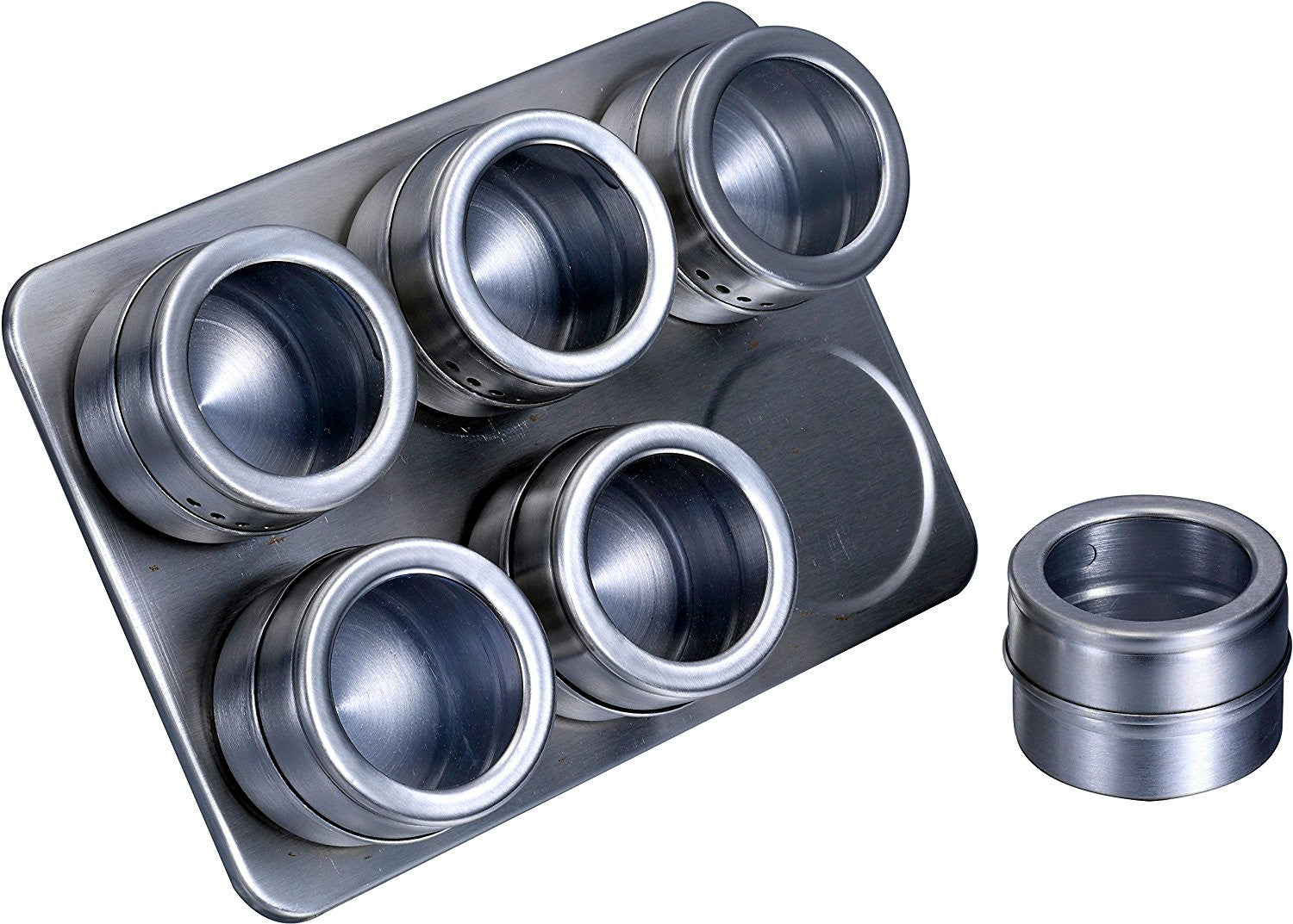 Pro Chef Kitchen Tools Stainless Steel Magnetic Spice Rack Piece S