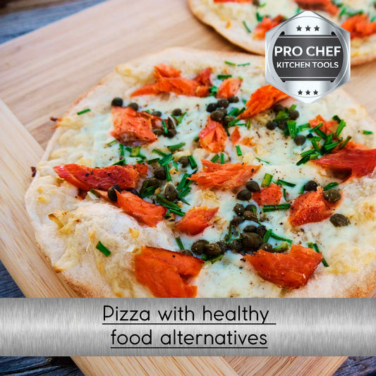 Pizza with healthy food alternatives