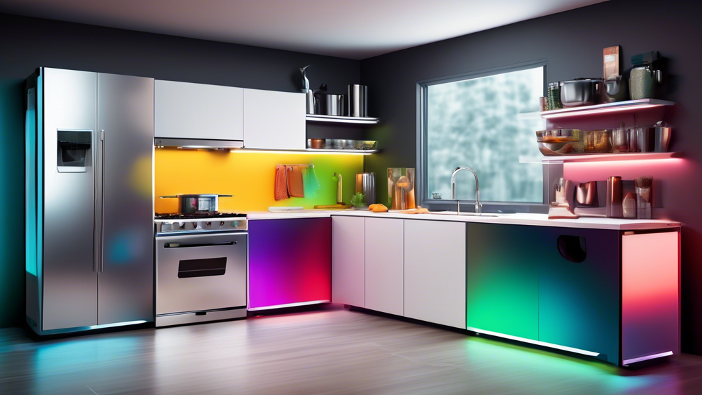 An image prompt for this article title could be: Create a futuristic kitchen scene where a compact, sleek, and innovative kitchen setup showcases 10 different space-saving gadgets seamlessly integrated into the design. Show how these gadgets maximize