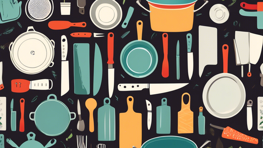 Create an image of a beginner cook's kitchen, showcasing the essential tools such as knives, cutting boards, measuring cups, pots, pans, and utensils neatly organized and ready for use. The image should capture the simplicity and functionality of the