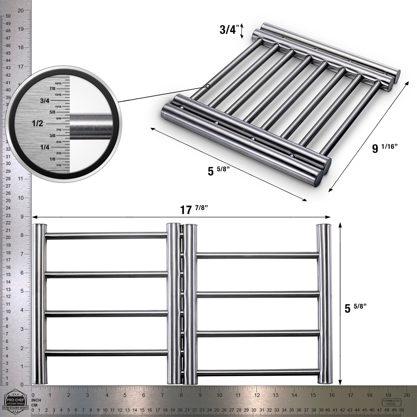 Trivets For Hot Dishes - Hot Plate Holder Metal Cooling Rack Expandable Trivet To Protect Counter Table Top Serving Of Instapot Slow Cookers - Instant Pots And Crock Pot Liners by Pro Chef Kitchen Tools - Pro Chef Kitchen Tools