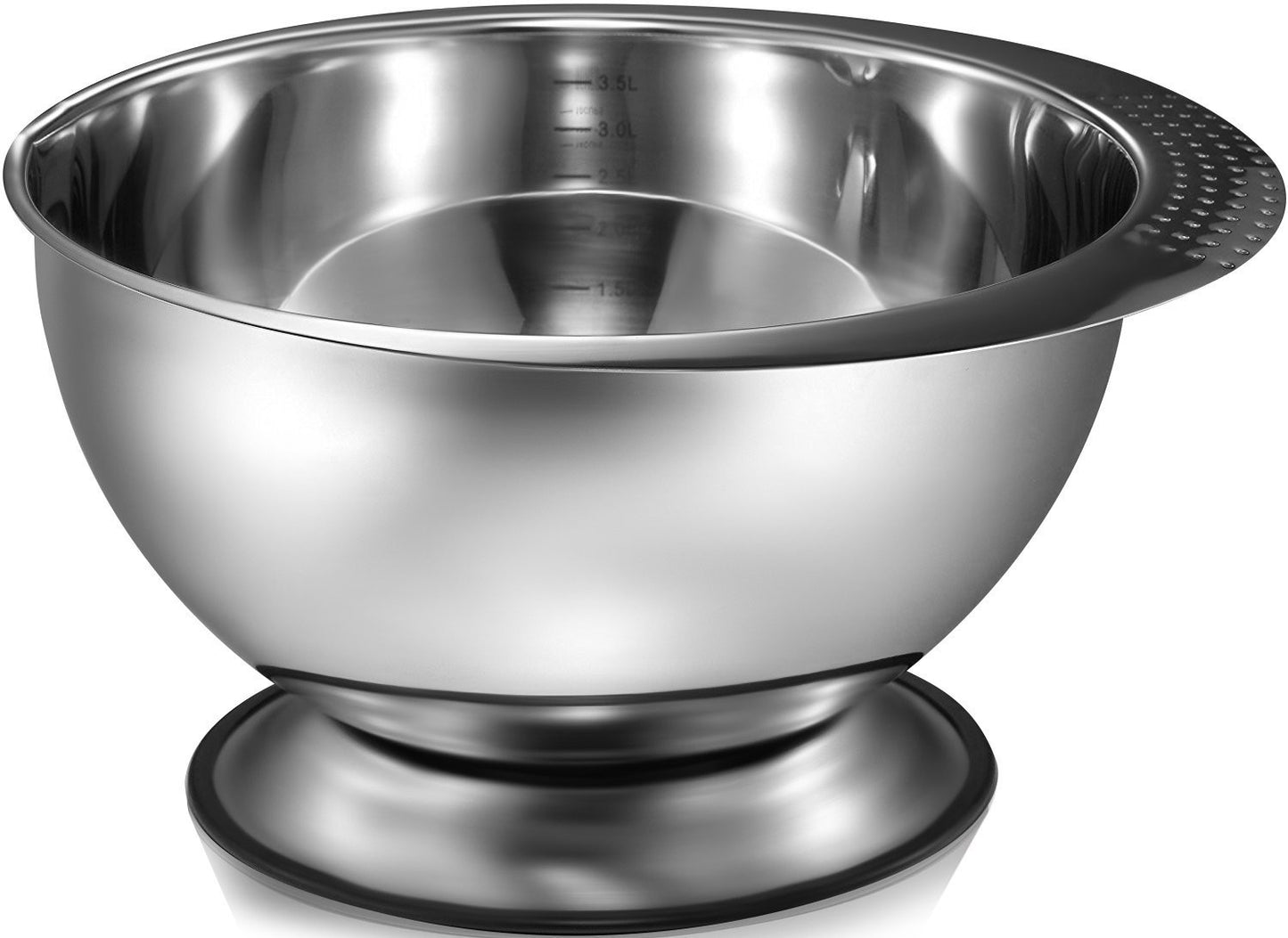 Pro Chef Kitchen Tools Stainless Steel Mixing Bowl - Heavy Duty, Large 3.5 Quart Capacity Wide Prep Bowl Easy To Clean, Oder and Stain Resistant, Retains Heat, Skid Proof Includes Bonus Wire Whisk - Pro Chef Kitchen Tools