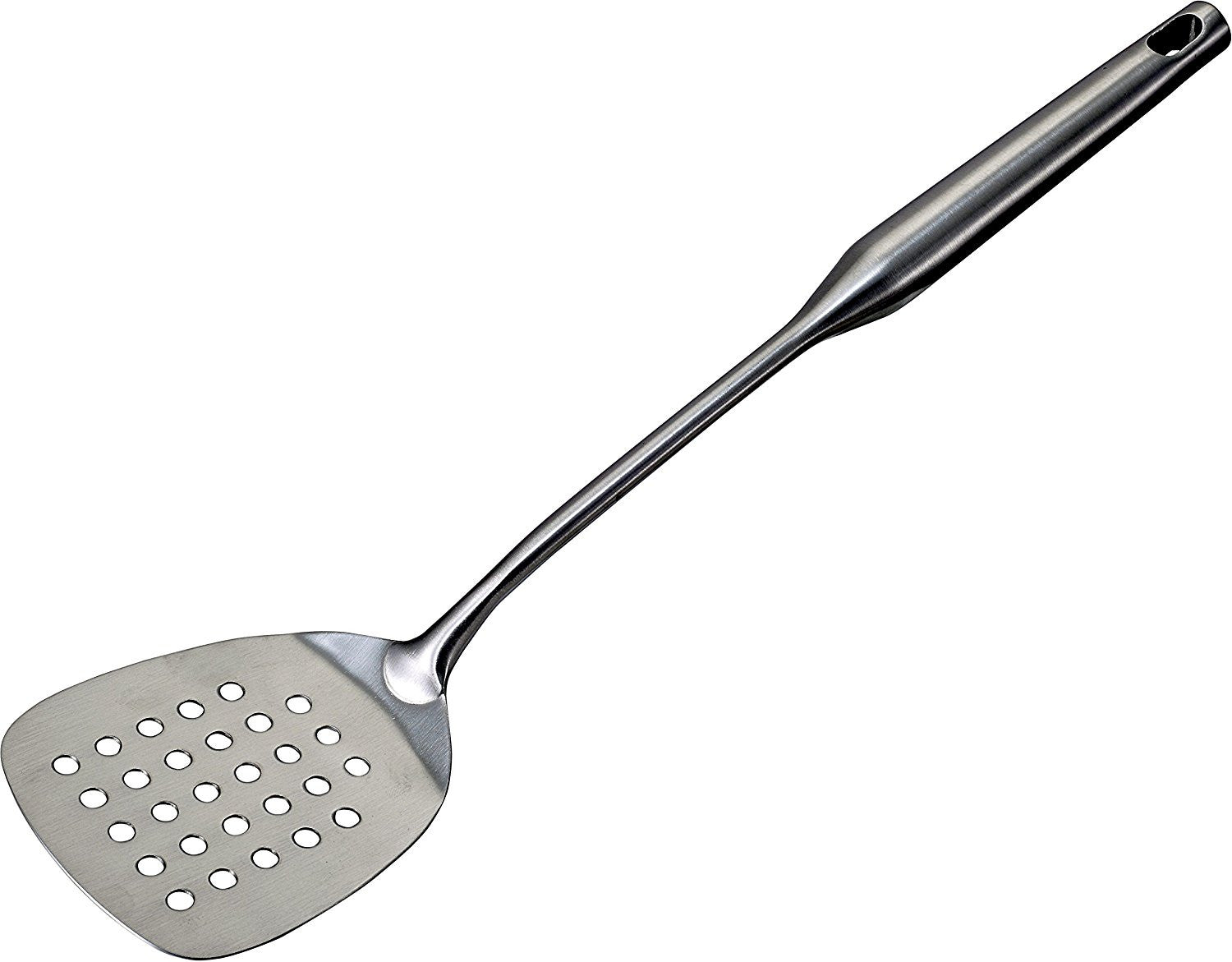 Pro Chef Kitchen Tools Stainless Steel Perforated Turner Spatula - Flipper with Drain Hole to Cook and Serve Fish, Burgers, Eggs, Pancakes and Holes Allow the Food to Easily Slide Off - Pro Chef Kitchen Tools