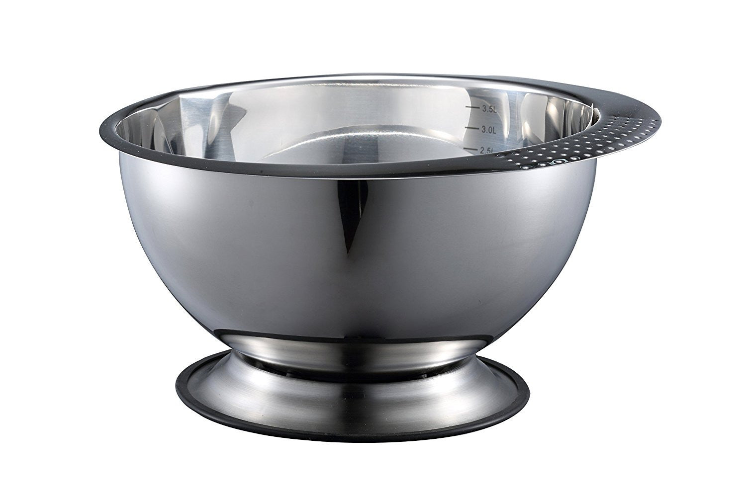 Pro Chef Kitchen Tools Stainless Steel Mixing Bowl - Heavy Duty, Large 3.5 Quart Capacity Wide Prep Bowl Easy To Clean, Oder and Stain Resistant, Retains Heat, Skid Proof Includes Bonus Wire Whisk - Pro Chef Kitchen Tools