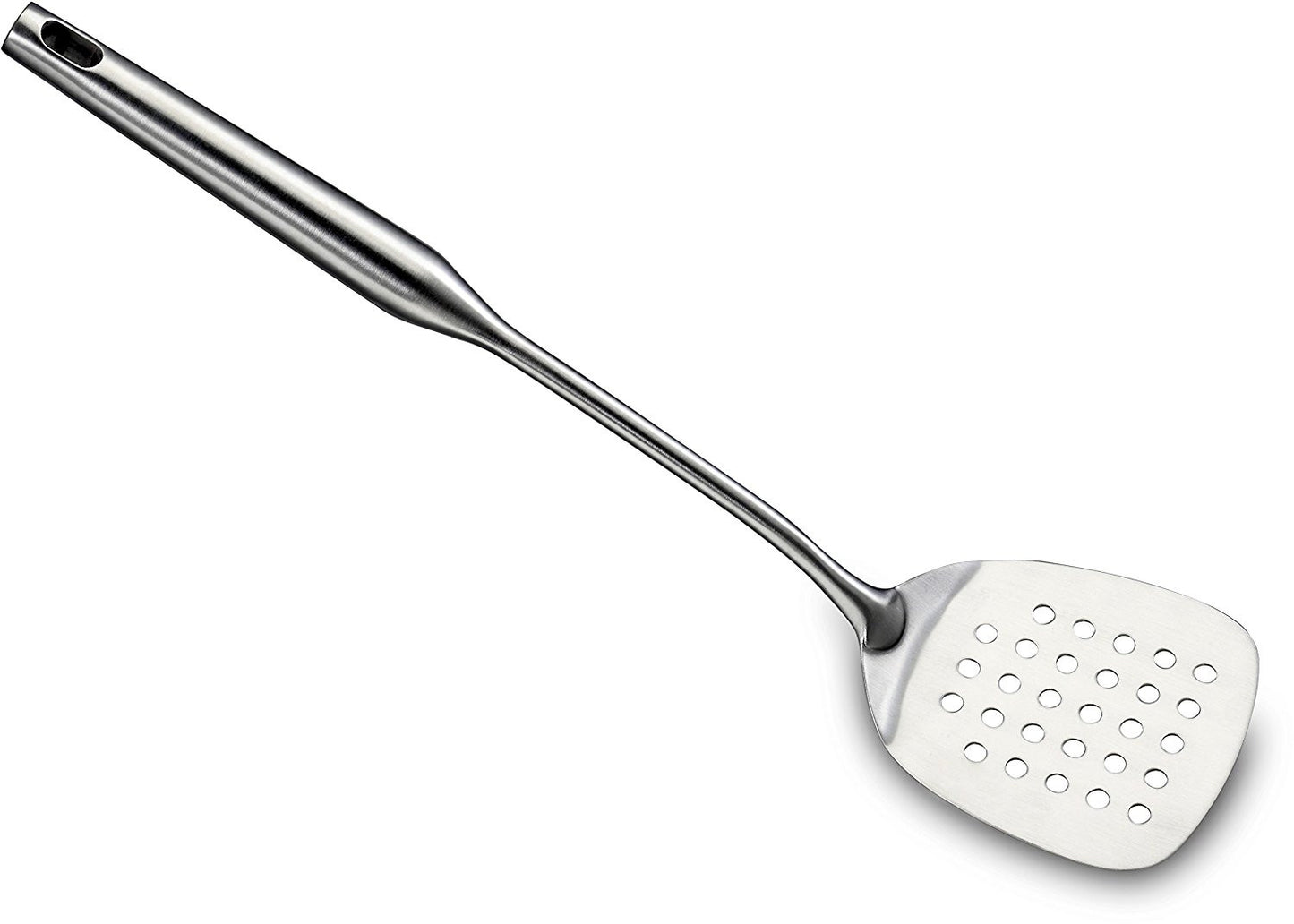 Pro Chef Kitchen Tools Stainless Steel Perforated Turner Spatula - Flipper with Drain Hole to Cook and Serve Fish, Burgers, Eggs, Pancakes and Holes Allow the Food to Easily Slide Off - Pro Chef Kitchen Tools