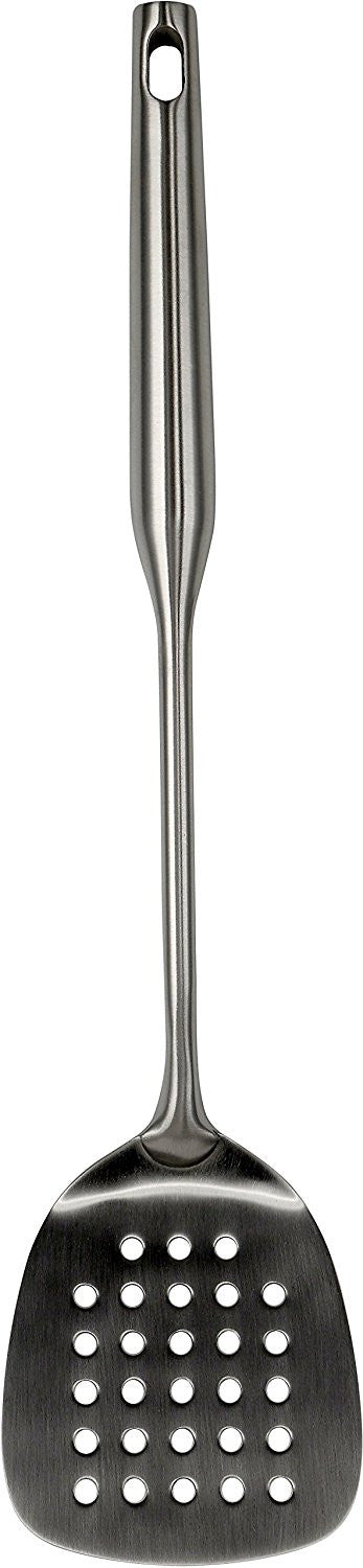 Pro Chef Kitchen Tools Stainless Steel Perforated Turner Spatula - Flipper  with Drain Hole to Cook and Serve Fish, Burgers, Eggs, Pancakes and Holes  Allow the Food to Easily Slide Off –