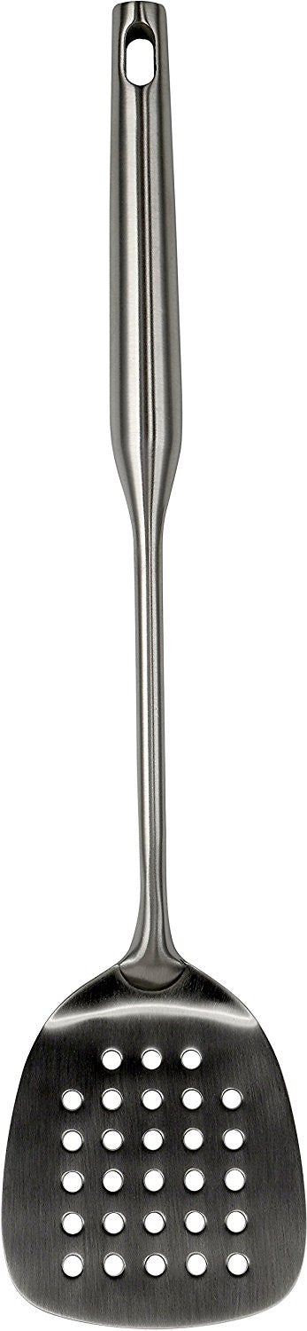 Pro Chef Kitchen Tools Stainless Steel Perforated Turner Spatula - Flipper with Drain Hole to Cook and Serve Fish, Burgers, Eggs, Pancakes and Holes Allow the Food to Easily Slide Off - Pro Chef Kitchen Tools