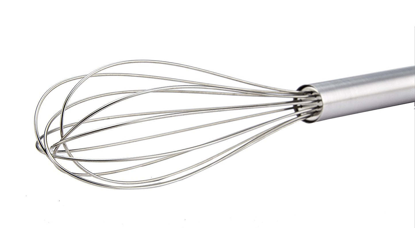 Pro Chef Kitchen Tools Stainless Steel Wire Whisk - 10 inch Balloon Whisk Egg Beaters for French Cooking, Mixing Cake Batter and to Mix, Whip or Blend Sauces - Pro Chef Kitchen Tools