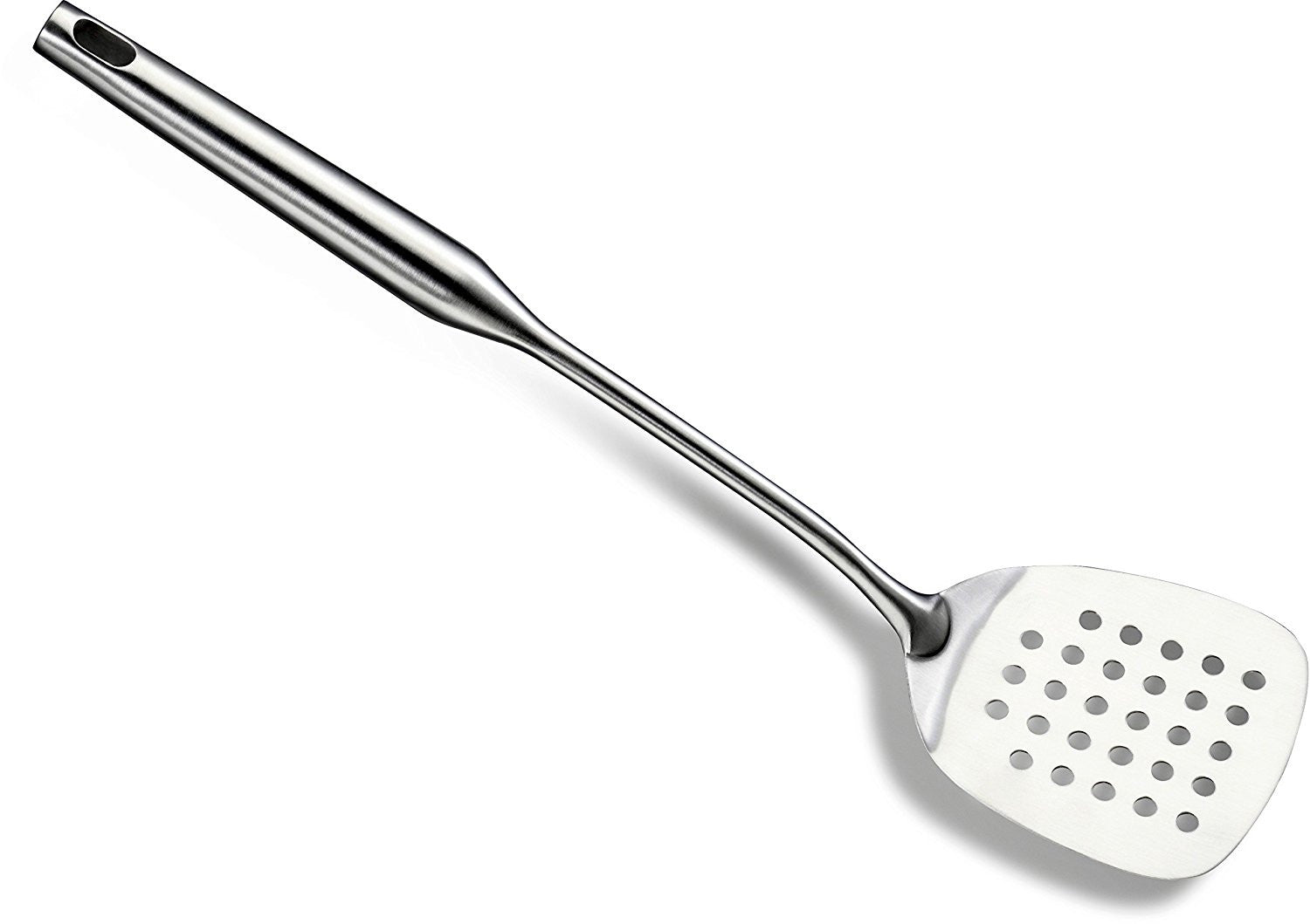 Pro Chef Kitchen Tools Stainless Steel Perforated Turner Spatula - Flipper with Drain Hole to Cook and Serve Fish, Burgers, Eggs, Pancakes and Holes Allow the Food to Easily Slide Off - Pro Chef Kitchen Tools