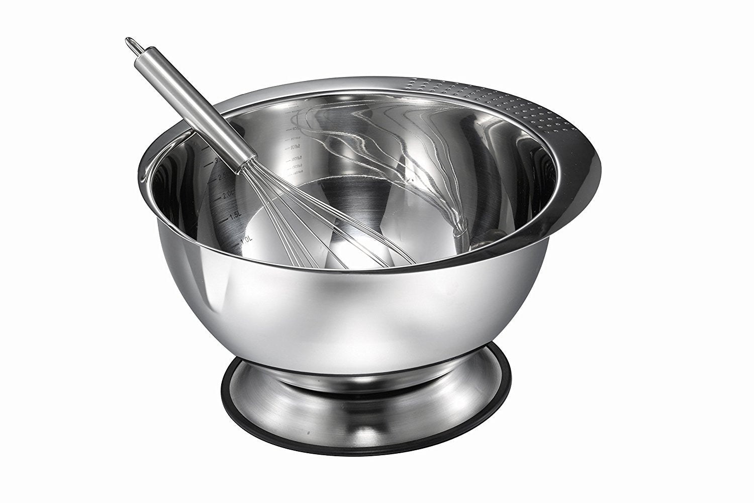 Mixing Boal Stainless Kitchen Mixing Bowl Including Wire Whisk - Pro Chef Kitchen ...