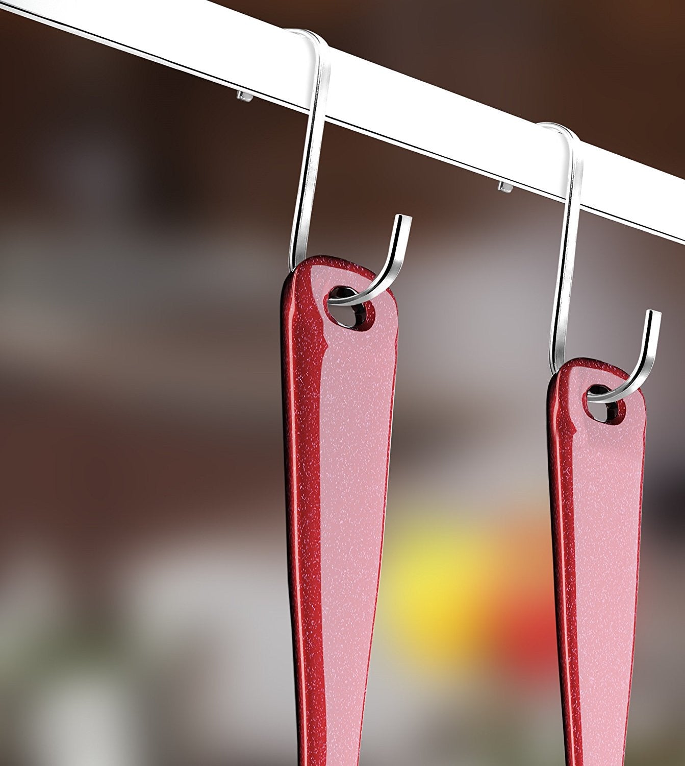 Pro Chef Kitchen Tools Flat Hanging Hooks - Pot Racks S Hook 10 Pack Set -  Hang Display Jewelry - Metal Utility Hooks for Outdoor Storage Organization  - Butcher…