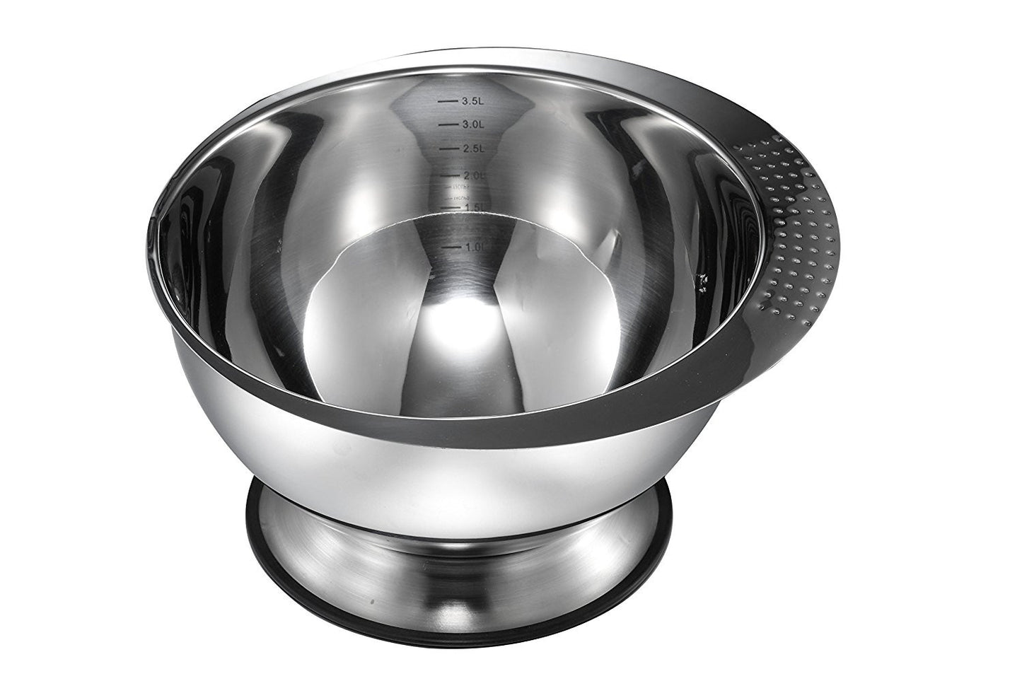 Pro Chef Kitchen Tools Stainless Steel Mixing Bowl - Heavy Duty, Large 3.5 Quart Capacity Wide Prep Bowl Easy To Clean, Oder and Stain Resistant, Retains Heat, Skid Proof Includes Bonus Wire Whisk - Pro Chef Kitchen Tools