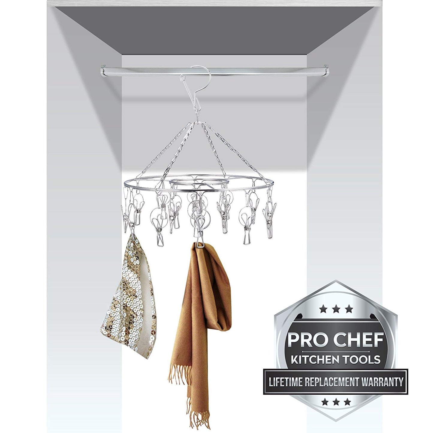 Clothes Drying Rack - Round Clothing Racks - Pro Chef Kitchen Tools