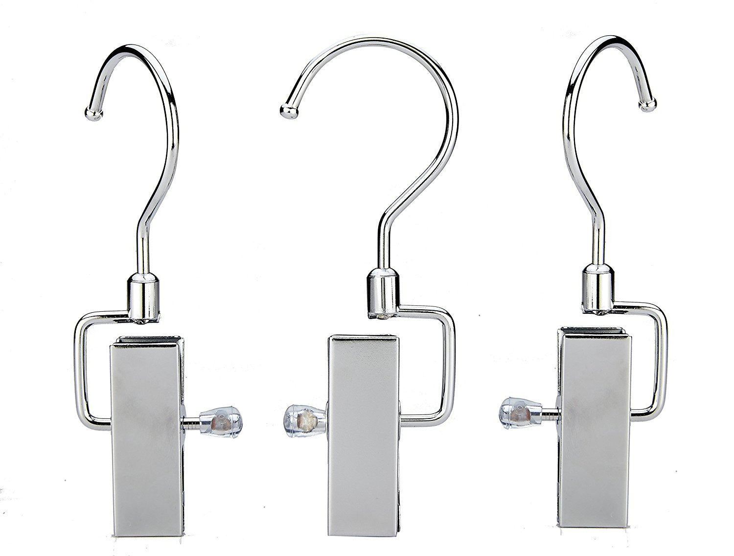 Pro Chef Kitchen Tools Stainless Steel Hanging Swivel Clip Hook - Set of 10  Swiveling Spring Clips with Hooks to Display Hang Boots, Caps, Hats,  Laundry Hanger Metal Clothespin Clamps Replacement –