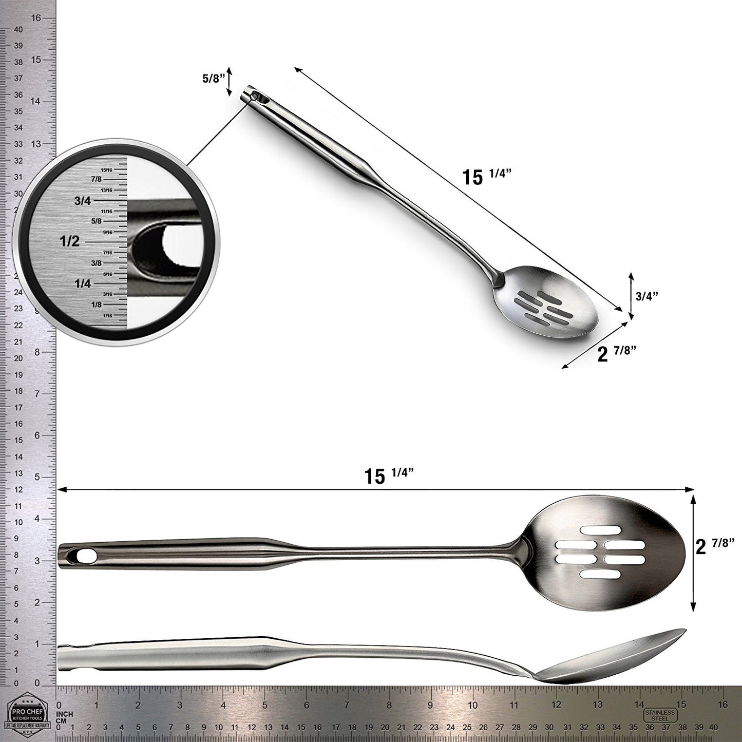 Slotted Spoon - Slotted Cooking Spoons - Pro Chef Kitchen Tools