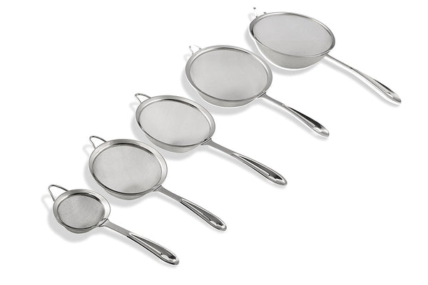Pro Chef Kitchen Tools Stainless Steel Fine Mesh Strainer Set - 5 ...