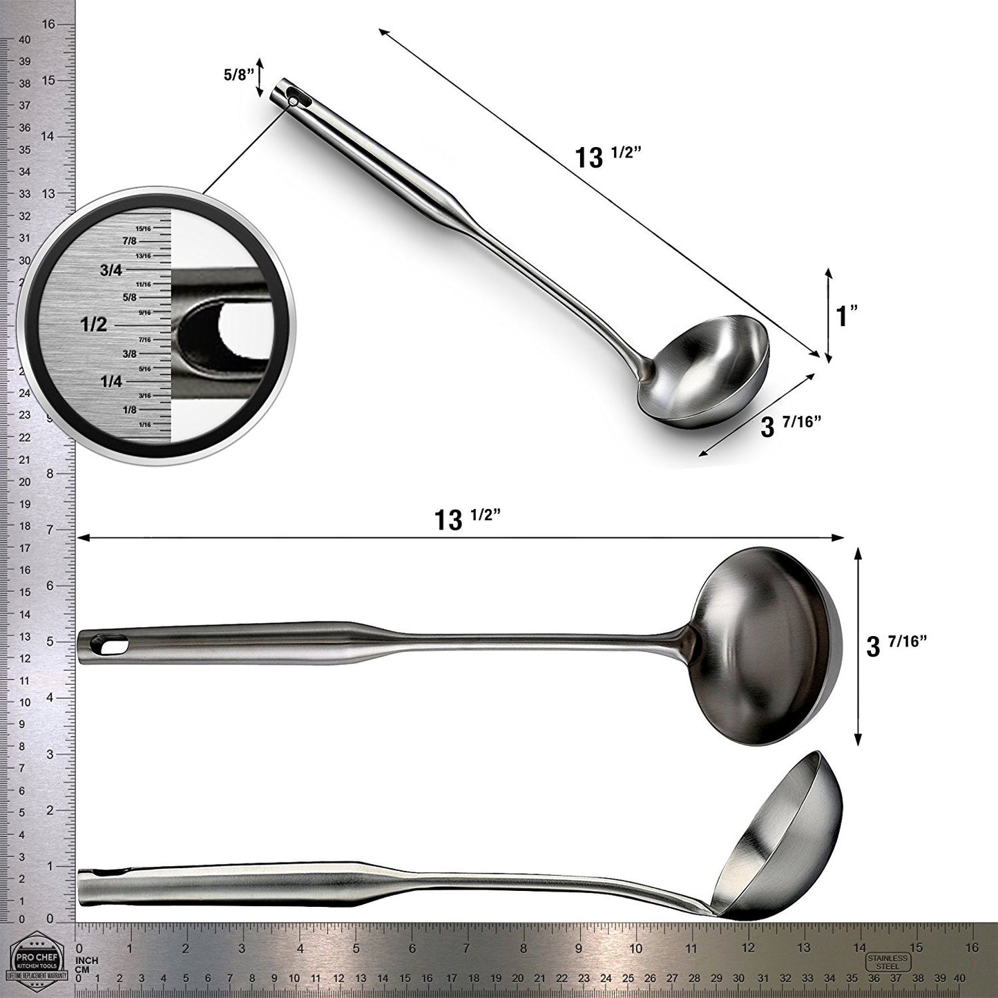 Big Soup Ladle - Kitchen Ladles Spoon - Pro Chef Kitchen Tools