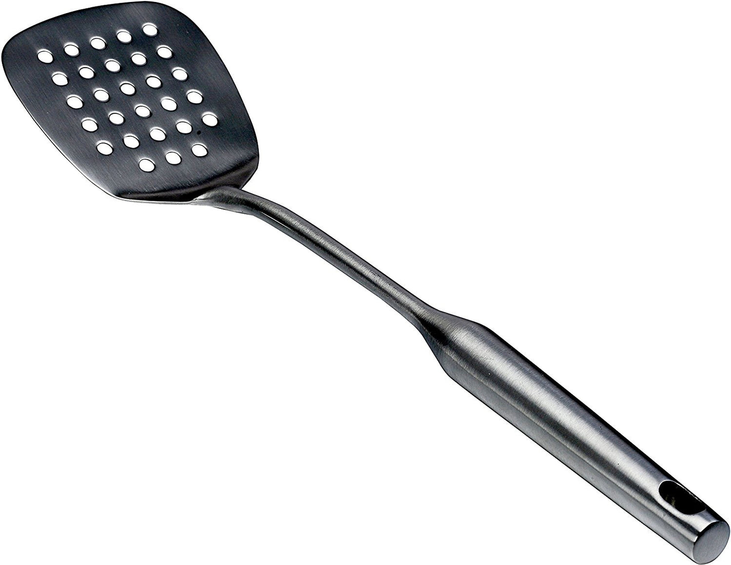 Pro Chef Kitchen Tools Stainless Steel Perforated Turner Spatula - Flipper with Drain Hole to Cook and Serve Fish, Burgers, Eggs, Pancakes and Holes Allow the Food to Easily Slide Off - Pro Chef Kitchen Tools