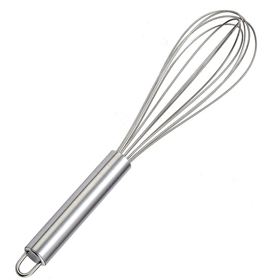 Pro Chef Kitchen Tools Stainless Steel Wire Whisk - 10 inch Balloon Whisk Egg Beaters for French Cooking, Mixing Cake Batter and to Mix, Whip or Blend Sauces - Pro Chef Kitchen Tools