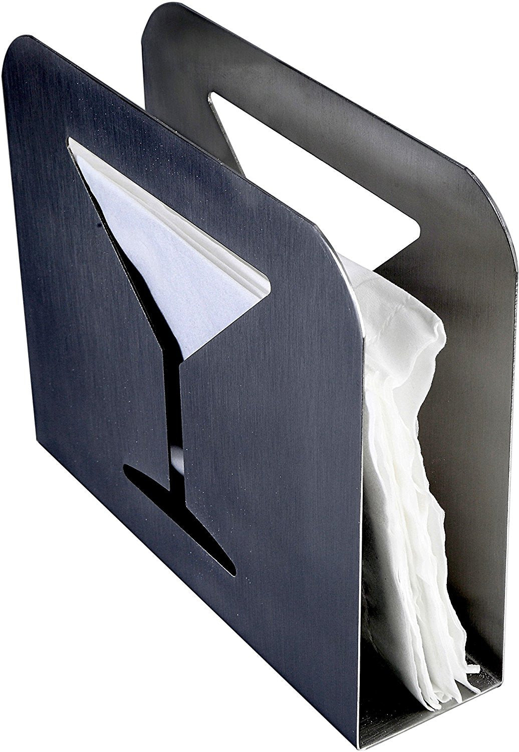 White Metal Folding Napkin Holder For Kitchen, Party, Or Wedding Buffet