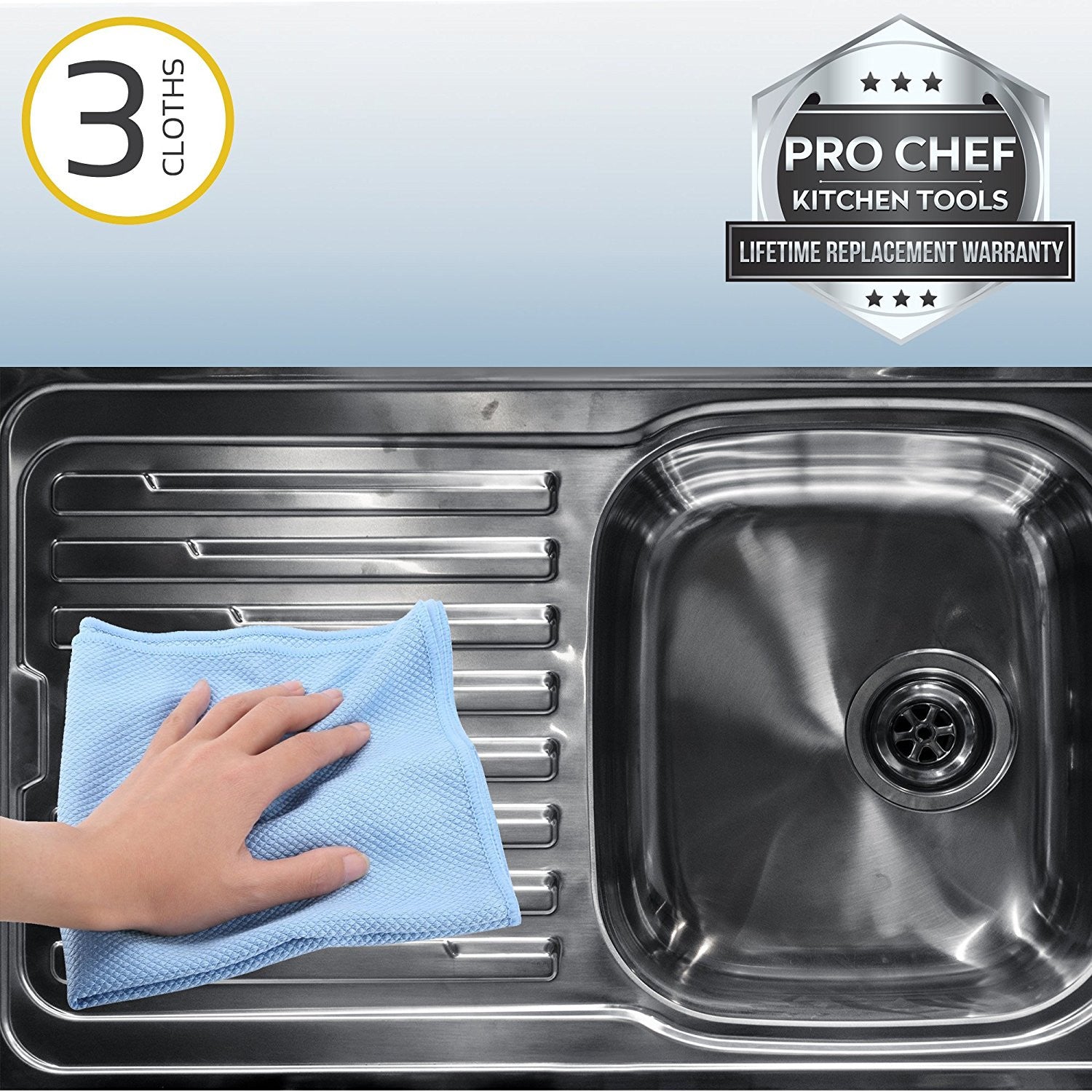 Pro Chef Kitchen Tools Stainless Steel Appliance Polishing Cloth - Clean  and Polish Appliances, Counters, Fridge Doors, Sinks, Windows with Easy  Wipes Using Dry, Damp or with Cleaners – Pro Chef Kitchen Tools