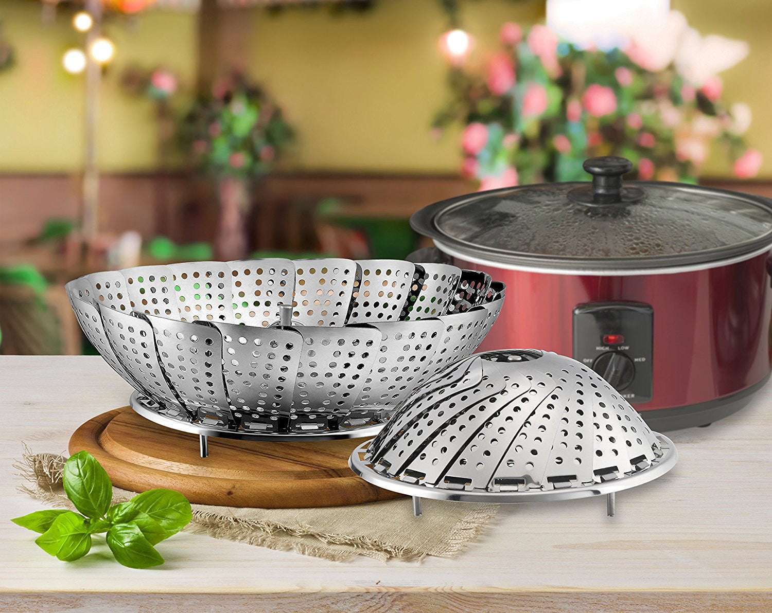 Food Steamer Pot Pcs/Set Steamer Basket Silicone Steam Cooker