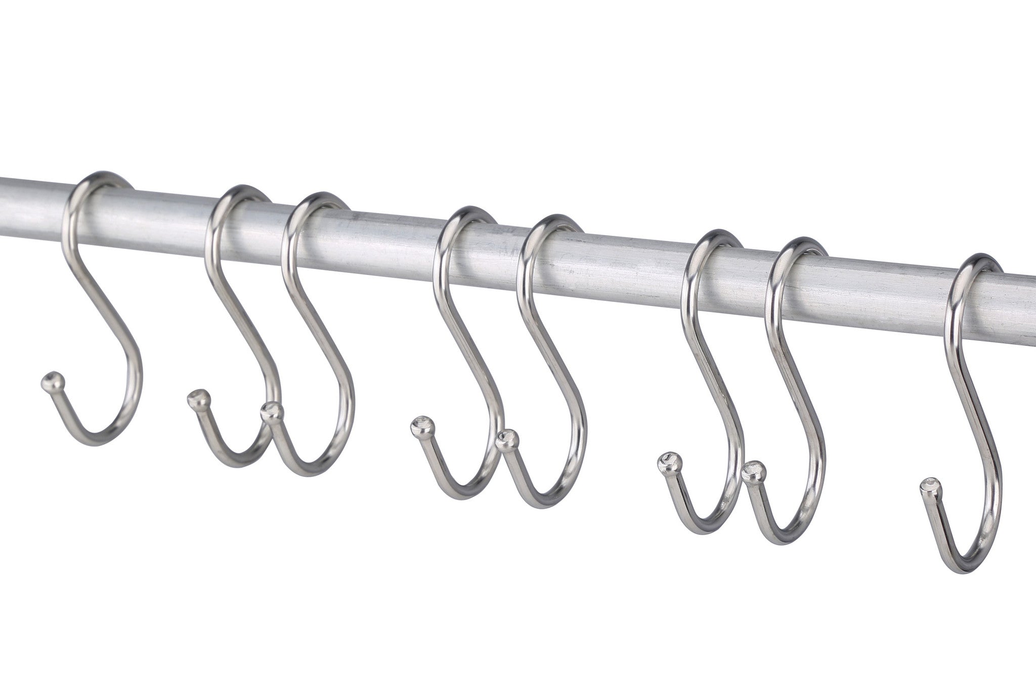Pro Chef Kitchen Tools Flat Hanging Hooks - Pot Racks S Hook 10 Pack Set -  Hang Display Jewelry - Metal Utility Hooks for Outdoor Storage Organization  - Butcher…