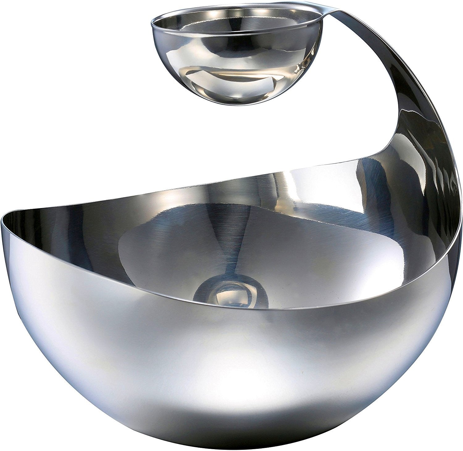 Pro Chef Kitchen Tools Stainless Steel Chips and Dip Bowl - Entertain in Style with Tiered Divided Serving Dish Holder for Dips, Appetizers, Condiments, Salsa, Salad, Dipping Sauces in Serveware - Pro Chef Kitchen Tools