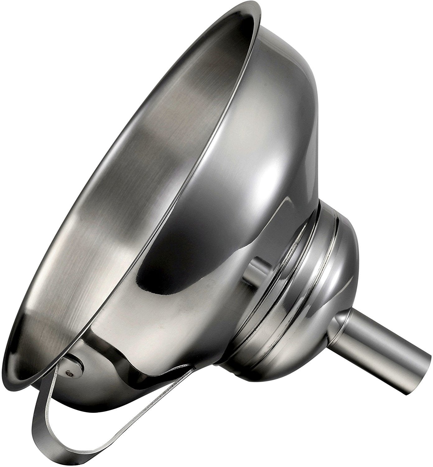 Pro Chef Kitchen Tools Stainless Steel Large Metal Funnel - 2 in 1 Combo Set for Cooking, Canning, Oils, Wine with Removable Strainer Converts to Wide Mouth Funnel when Small Funnel Detached - Pro Chef Kitchen Tools