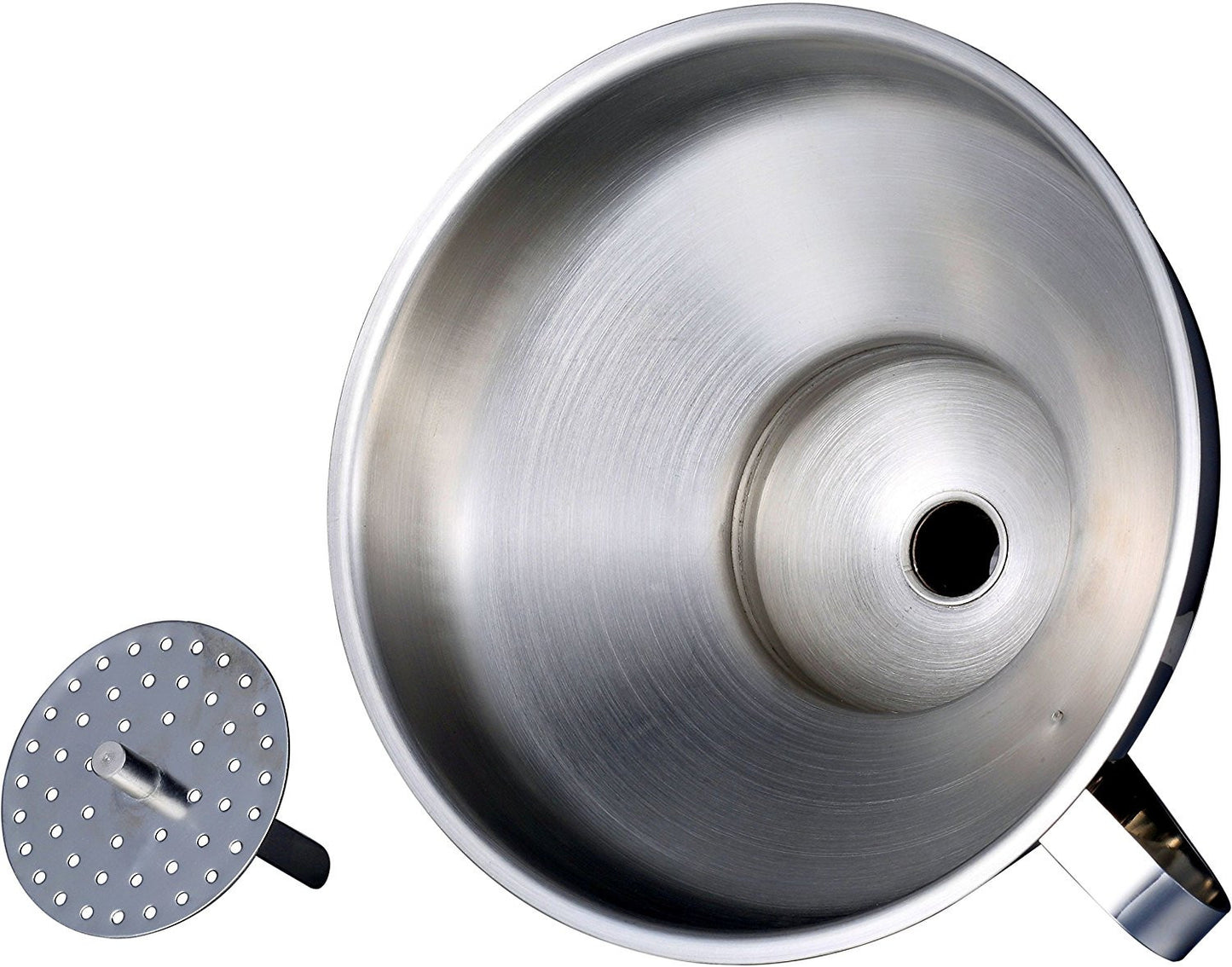 Pro Chef Kitchen Tools Stainless Steel Large Metal Funnel - 2 in 1 Combo Set for Cooking, Canning, Oils, Wine with Removable Strainer Converts to Wide Mouth Funnel when Small Funnel Detached - Pro Chef Kitchen Tools