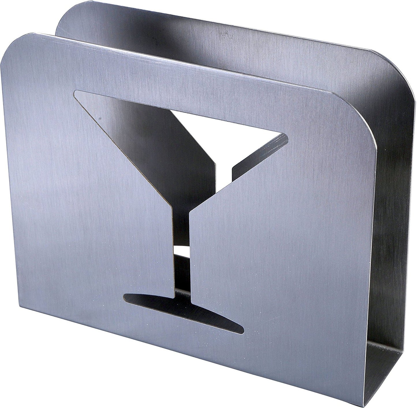 Napkin Holder - Cocktail Napkin Holders - Stainless Steel Cloth Serviette Holder Dispenser - Tabletop Cocktail Glass Modern Design - Metal Paper Mail Holder Organizer by Pro Chef Kitchen Tools - Pro Chef Kitchen Tools