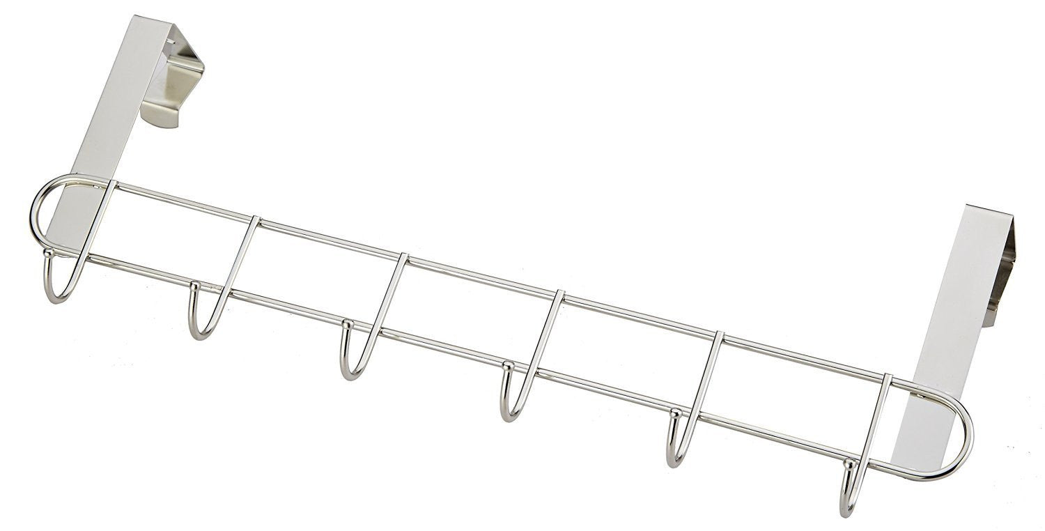 Over The Door Hook - General Purpose Storage Racks - 6 Coat Hooks - Pro Chef Kitchen Tools