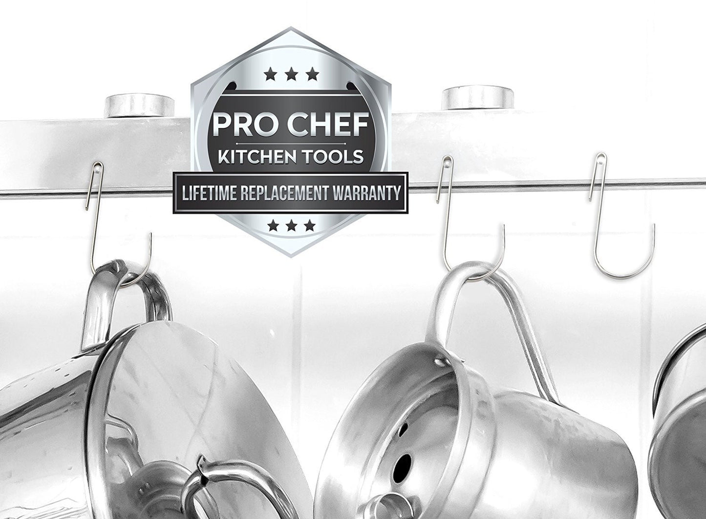 Hooks For Hanging - Kitchen Pot Racks S Hook 10 Pack Set - Pro Chef Kitchen Tools