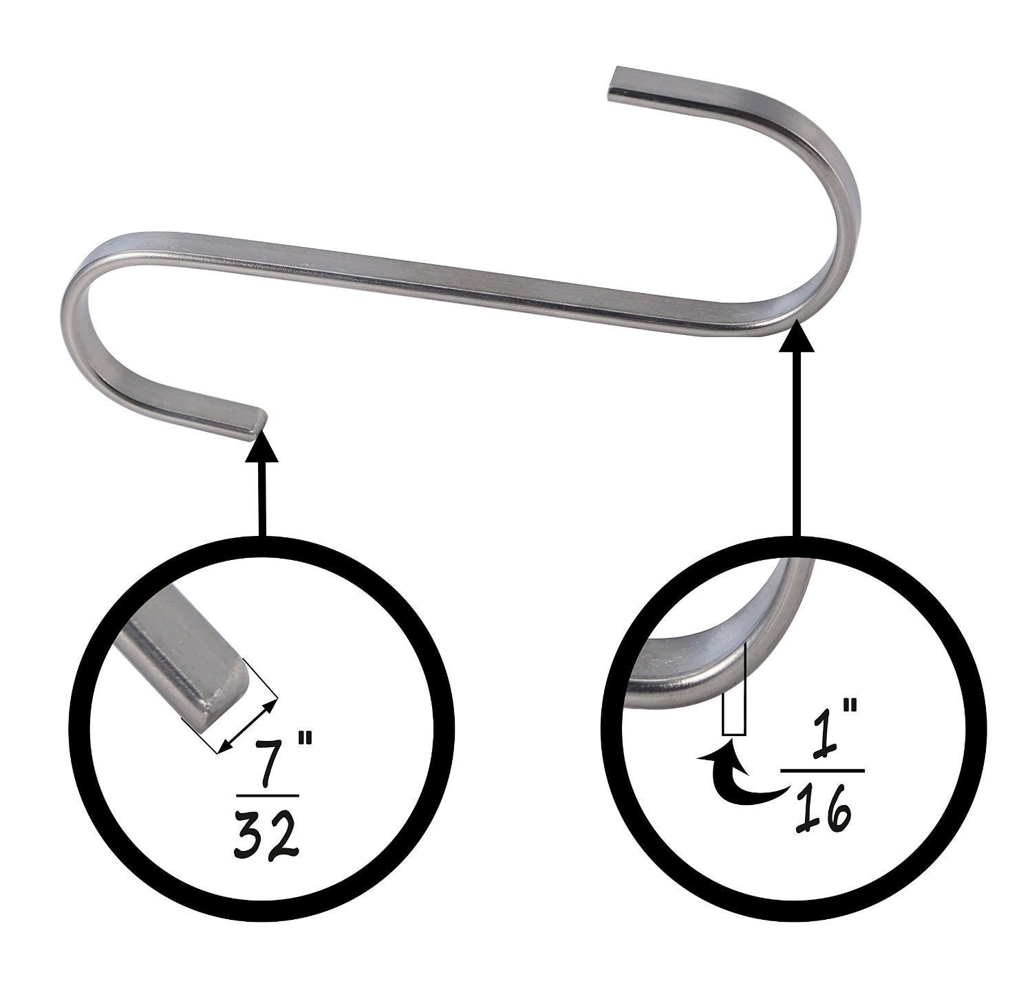 8 Inch S Hooks Heavy Duty 6 Pack Extra Large Metal S Shaped Hooks