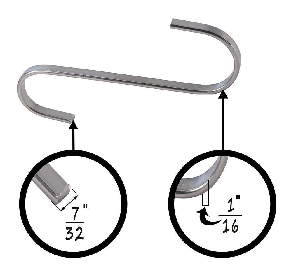 Flat Hanging Hooks - Pot Racks S Hook 10 Pack Set – Pro Chef Kitchen Tools