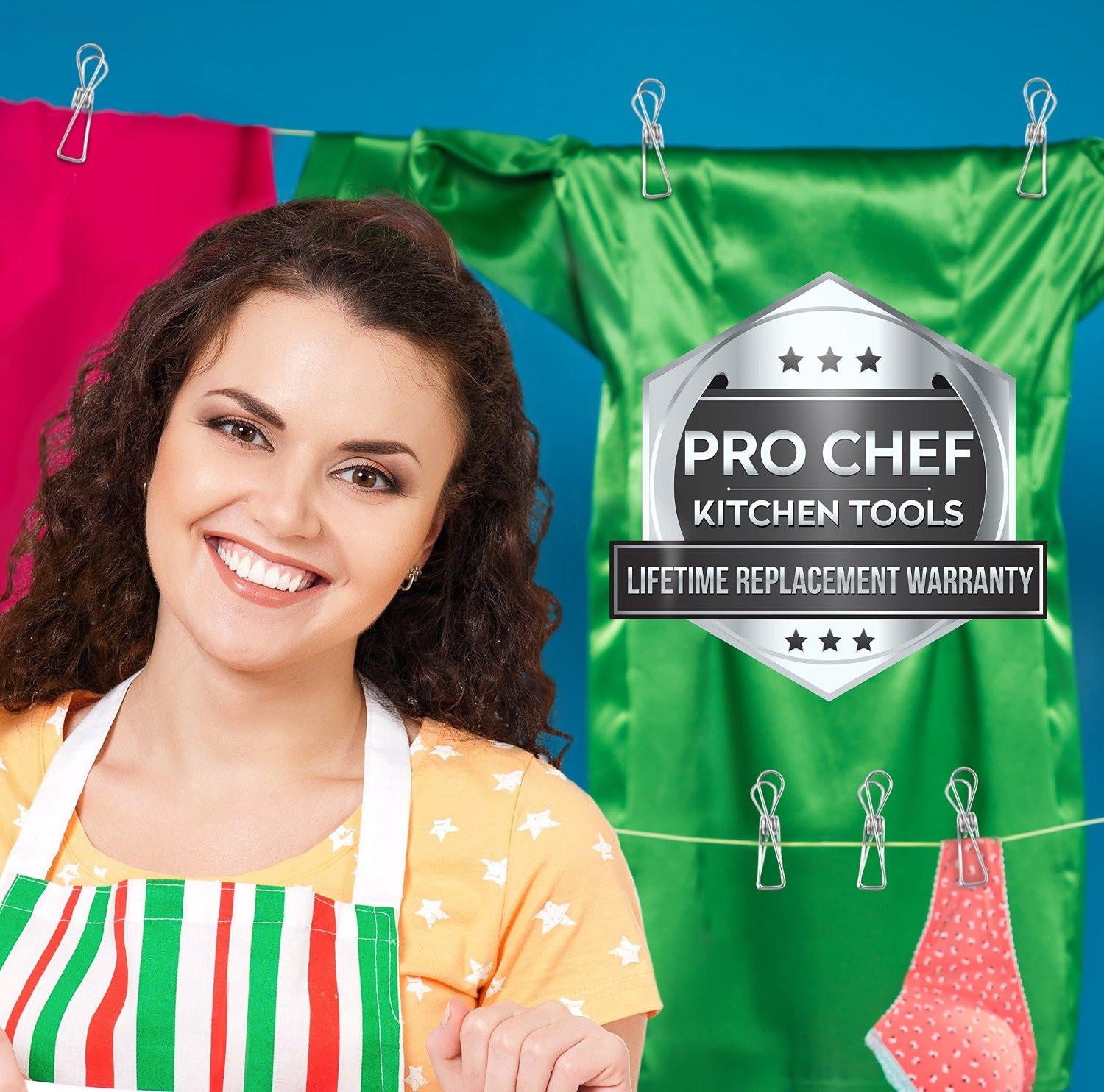 Pro Chef Kitchen Tools Stainless Steel Chip Bag Clip - Set of 6